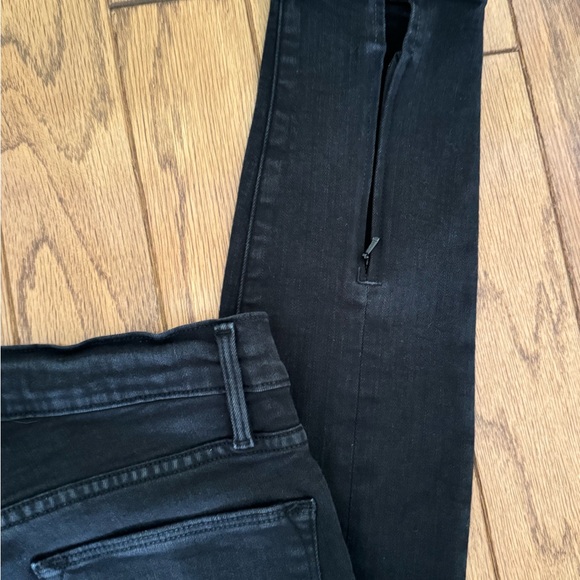 Frame Black  Denim Jeans Le High Skinny Front Zipper‎ Slit Women's Size 28 - Picture 4 of 10